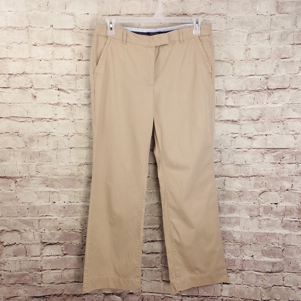 Lands End Khaki Chino 12 Tan Cotton Pants